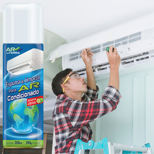 12 Espuma Spray Para Limpeza De Ar Condicionado Ar Da Terra