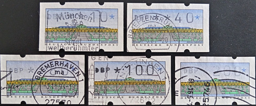 Alemania, Lote 5 Sellos Distribuidor Yv 2 1993 Usados L19214