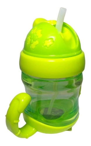 Copo Infantil De Plastico 200ml Cor Verde