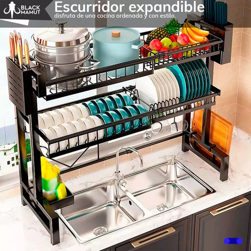Escurridor Platos Trastes 2 Niveles Ajustable Para Fregadero