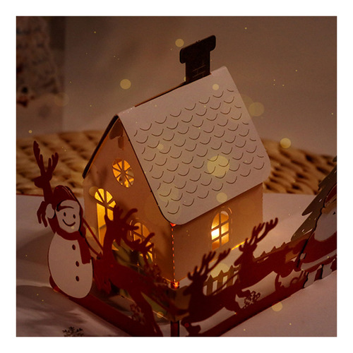 Tarjeta De Felicitación Con Música Led 3d Led De Navidad Con