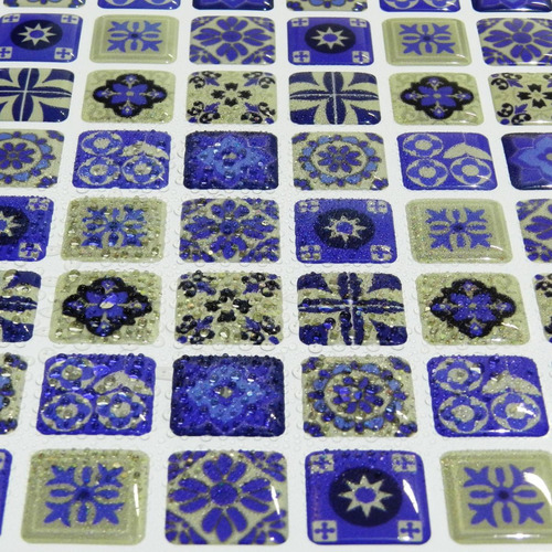 Pastilha Adesiva Resinada Kipastilha Cod 925 Cor Azul