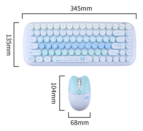 Juego De Teclado Y Ratón Mofii Cdh En Azul