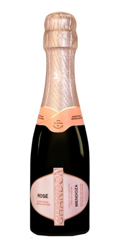 Champagne Chandon Brut Rose 187cc (full). Quirino Bebidas