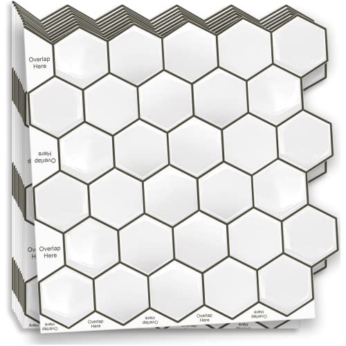 12 Hojas Hexagonales Para Despegar Y Pegar Azulejos Para Sal