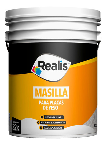 Realis Masilla Para Placas De Yeso 32 Kg Tienda Universo