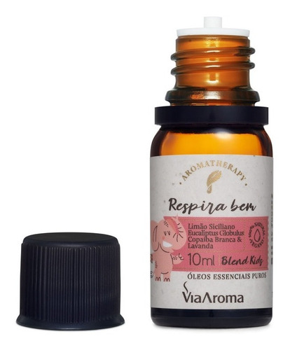 Oleo Essencial Via Aroma Blend Kids P Criança Respira Bem