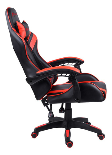 Silla de escritorio Xtrike Me GC-904 gamer ergonómica  negra y roja con tapizado de cuero sintético