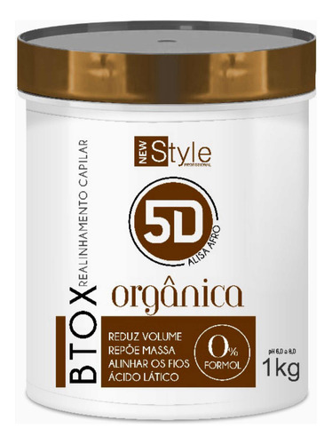 Btox 5d Orgânica 1kg - Redução Perfeito Pra Os Cabelos