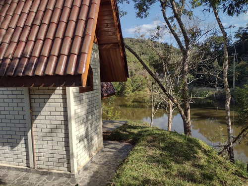 Chácara 1100m² Com 2 Chalés Mobiliados Na Beira Do Lago Entrada + Parcelas Em Juquitiba Região Abençoada! Fácil Acesso