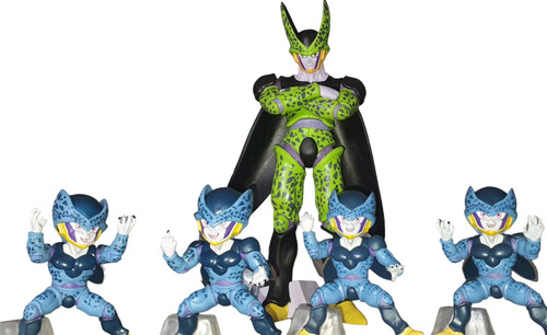 Figura Dragon Ball Z Cell Fase Final 31cm + 4 Cells De 11cm 