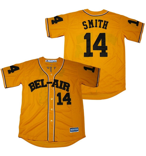 Imagen 1 de 2 de Camiseta Casaca Baseball Mlb Bel Air Smith 14