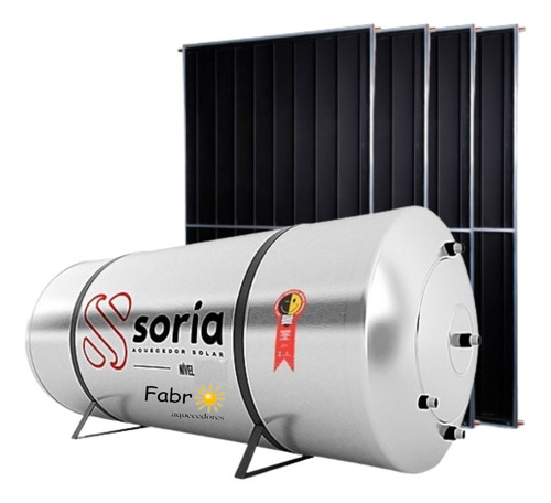 Aquecedor Solar 500 Litros Apn Aço316 4 Placas 1,5x1 Soria