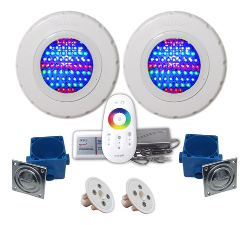 Kit Com 2 Refletores Para Piscina De Vinil