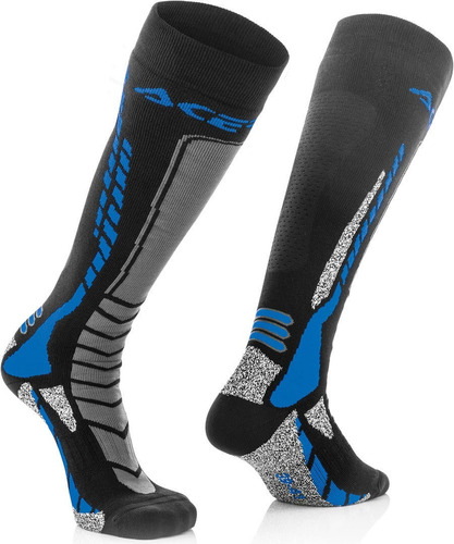 Medias Motocross Mx Acerbis Reforzadas Negras Azul