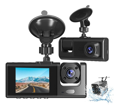 Cámara Para Automóvil Hd 1080p Dashcamera 3 En 1 Con Audio