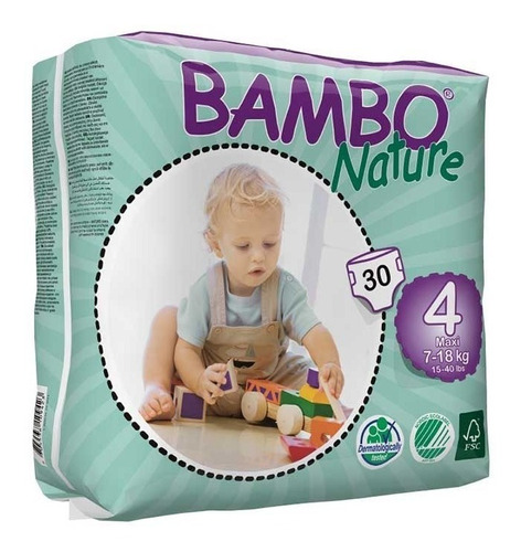 Pañales Ecológicos Bambo Nature Maxi4 7 A 18 Kg (30pcs)