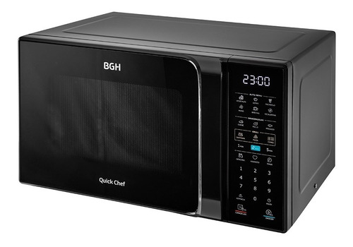 Microondas Bgh Eco Negro Digital 23 Litros 800w 220v Negro