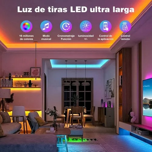 Tiras Led Rgb De 30 Metros, Luces Led Wifi, Control De La Ap