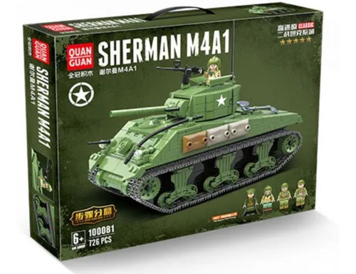 Bloques De Armar Tanque De Guerra Sherman 726 Piezas