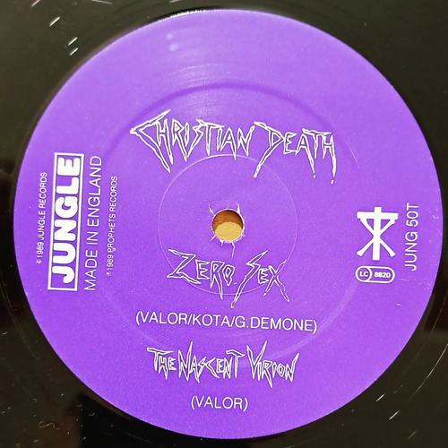 Christian Death / Zero Sex / 1er Press Vinyl / U.k. / 1989 (Usado)