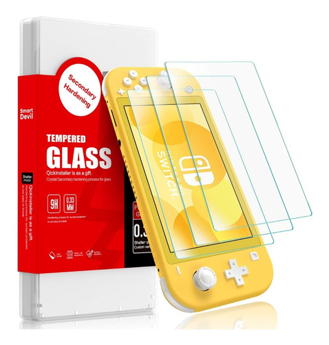 Vidrio Templado, Compatible Con Switch Lite 3 Piezas