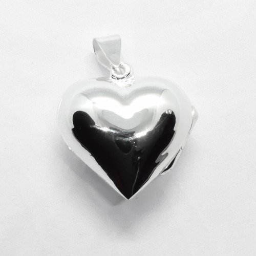 Relicario Diseño Corazón 3d Plata Fina 925 #2 - Neko Rings