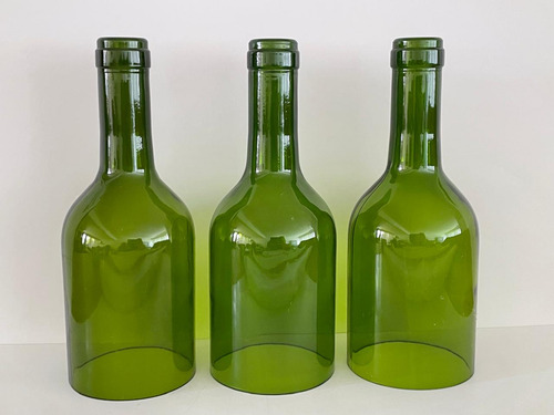 Cuello De Botella Verde, Manualidades, Lámparas, Velas, 3pza