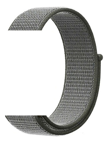 Pulseira Nylon Loop Compatível Com Apple Watch 42/44/45mm Cor Cinza-claro