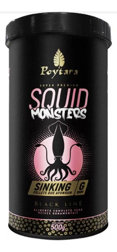 Poytara Ração Peixes Squid Monsters Sinking G 9mm 500g