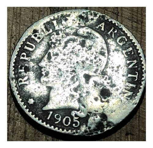 Moneda Argentina 5 Centavos 1905 Niquel