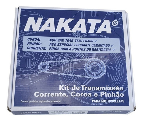 Kit Relação Transmissão Nx400 Falcon Original Aço1045 Nakata