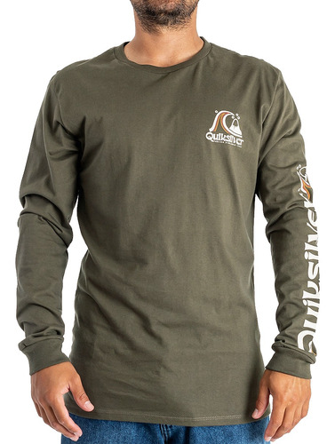 Quiksilver Remera Ml Rolling Circle - Hombre - Cu2232106010