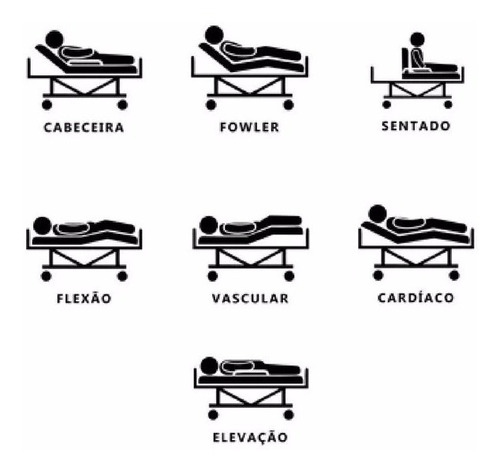Cama Hospitalar 3 Movi. Manual + Frete Grátis + Colchão