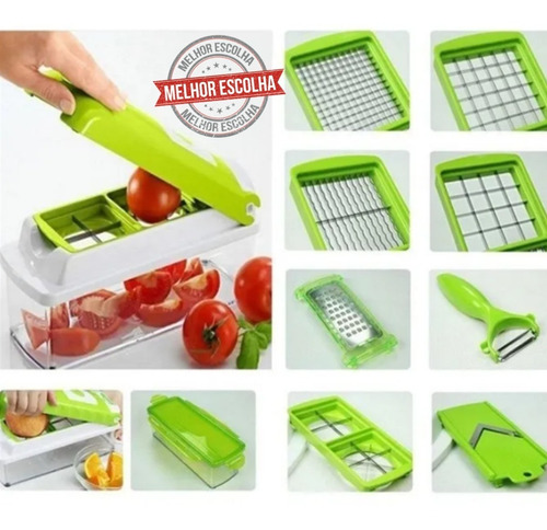 Imagem 2 de 10 de Cortador Cebola Legumes Verduras Espiral Ralador Picador M