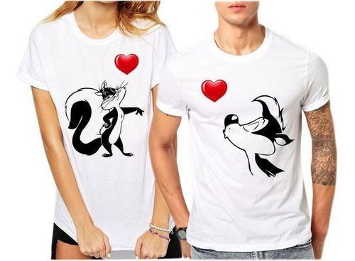 Poleras De Parejas Diseños Pepe Le Pew