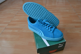 puma suede azul turquesa