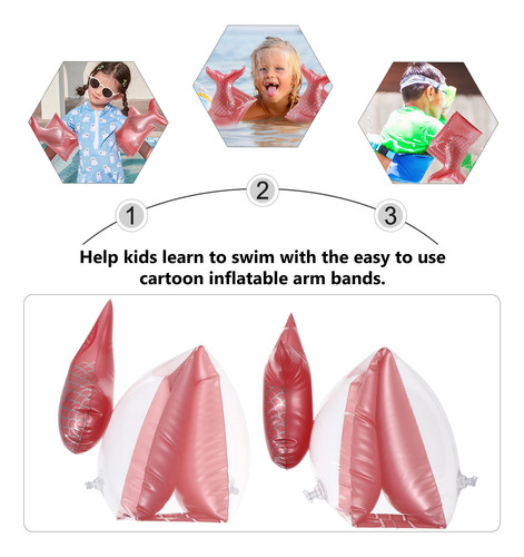 1 Par De Anillos De Natación Con Mangas Flotantes Para Niños