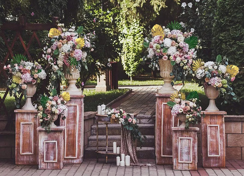 Hojas De Palma Decorativas Doradas, 72 Unidades, 10 Tipos .