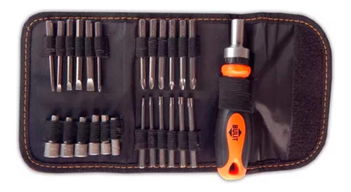 Set Bulit De Puntas Y Tubos Largos 24 Piezas Cromo Vanadio