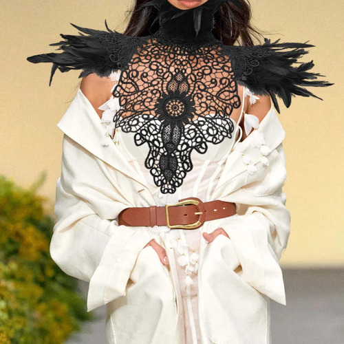 Chal De Plumas Artificiales, Poncho, Capa, Disfraz De