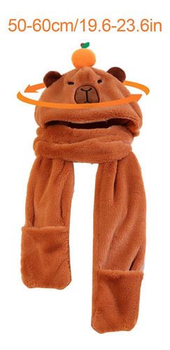 Conjunto De Bufanda Con Guantes Y Gorro Con Capucha Capibara
