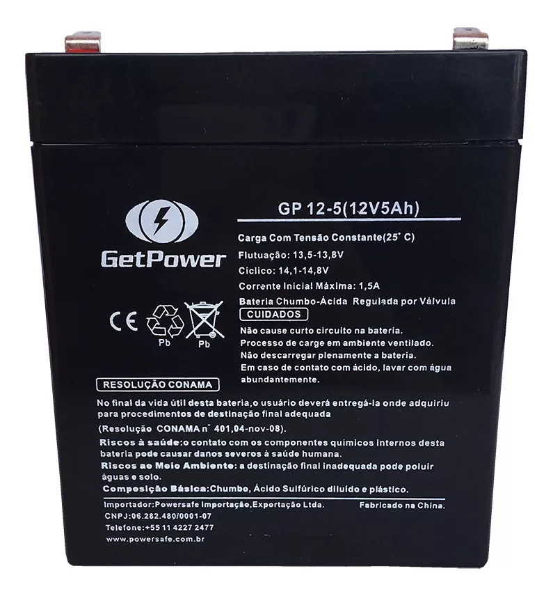 Primeira imagem para pesquisa de bateria getpower gp12 7