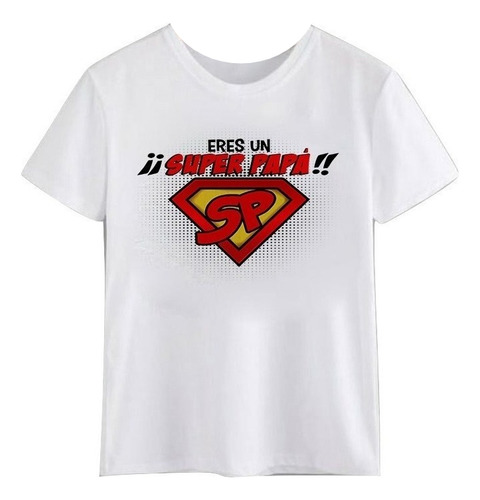 Regalo Día Del Padre Super Papá Superman Polera Unisex