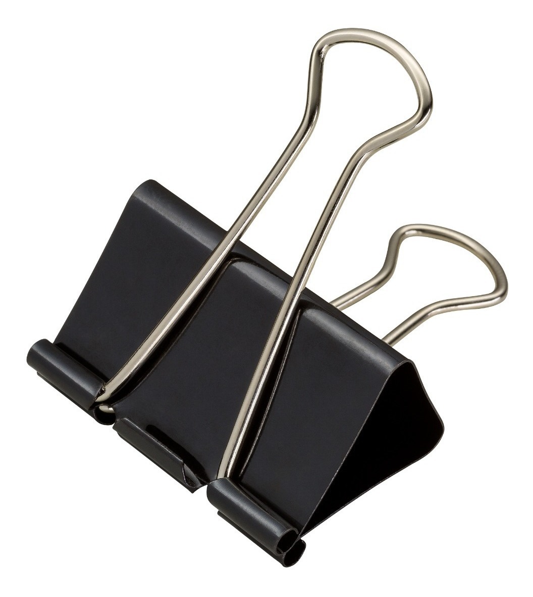 Clipes Para Papel Binder 41mm Pote C/ 24 Un Preto 6721