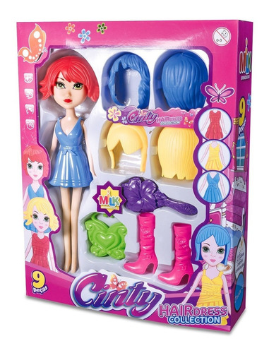 Boneca Cinty Hair-dress Collection Troca Cabelo Menina 