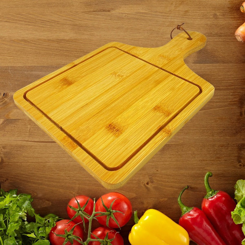 Imagen 4 de 8 de Tabla Cuadrada De Madera Bambú Multiuso Cocina