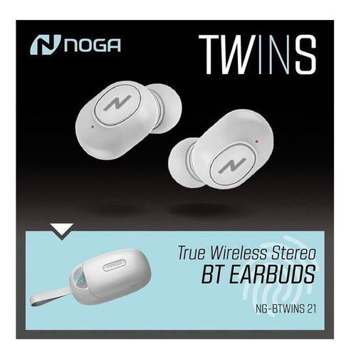 Imagen 3 de 3 de Auricular Bluetooth Inalámbrico Noga Twins 21