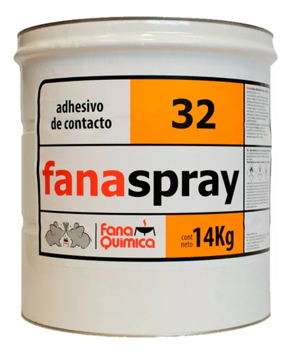Adhesivo De Contacto Sopleteable 14kg Fana Spray 32