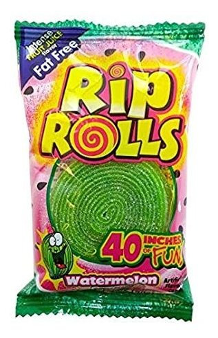 Caramelo Extranjera Sour Rip Rolls Sandía - 24ct